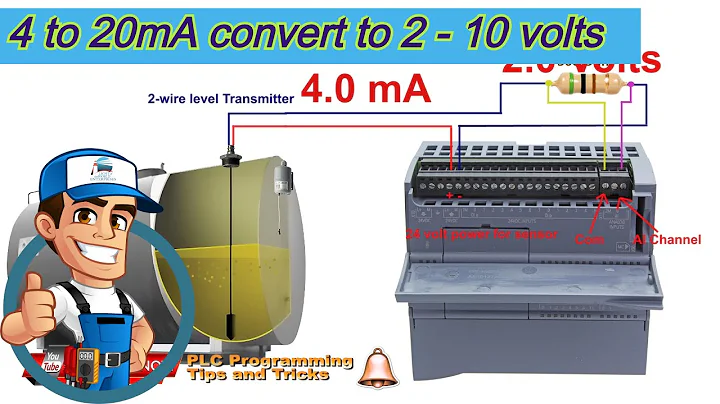 How to convert 4 to mA Transmitter signal to 2 to 10 volts ?