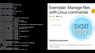 Exemplar: Manage files with Linux commands || #qwiklabs || #coursera  ||  [With Explanation🗣️]