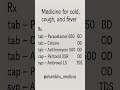 Medicine for cold cough and fever | सर्दी खांसी और बुखार की दवा | #shorts