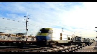 LIRR Main Line: 3 Eastbound Trains at Queens Village, NY RR [DM30/M3/M7]