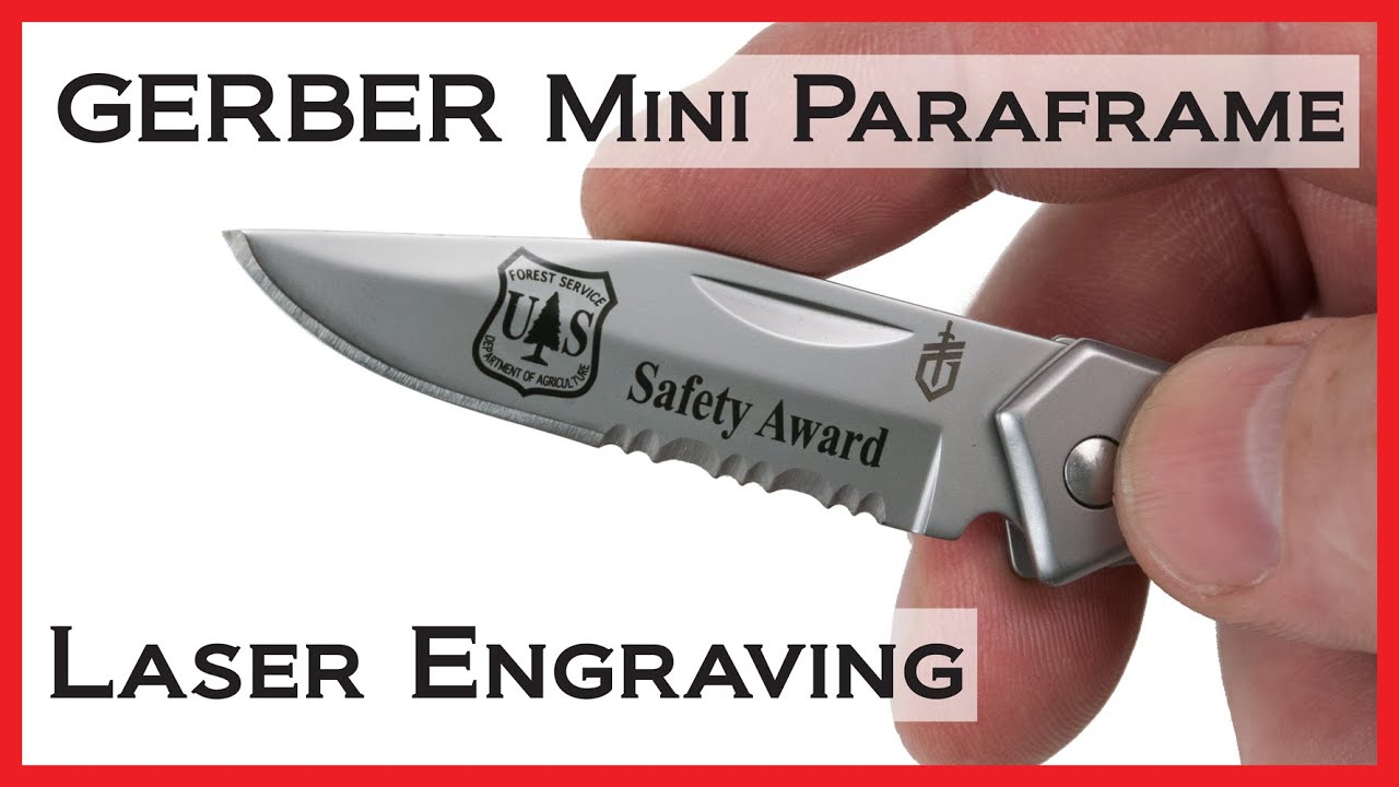 Gerber Mini Paraframe Knife - Laser Engraved for US Forest Service