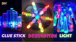 How to make Glue stick decoration light at home. ग्लू स्टिक डेकोरेशन लाइट बनाइये सस्ते में !! DIY