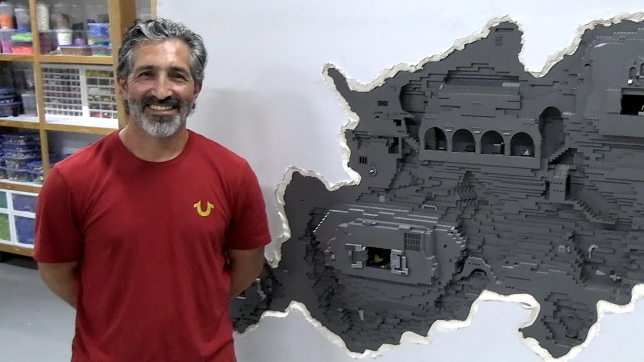 Artist Builds LEGO Scenes Hidden in Walls! Dante Dentoni Studio Tour