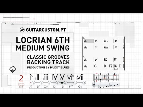 Locrian Natural 6th - Harmonic Minor Mode | Medium Swing Backing Track