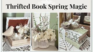 Thrifted Book Easter DIYs | Soft Neutral Spring Decor | Vintage Inspired Pinterest Crafts screenshot 4