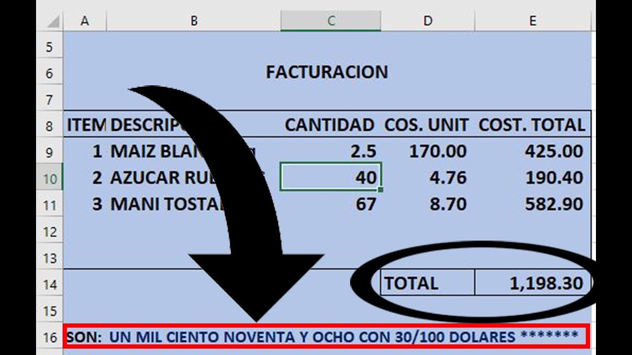 Pasar De Numeros A Letras Para Factura Boleta Youtube