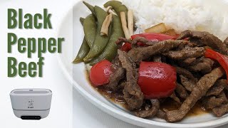 Black Pepper Beef on Rice | Itaki Chefbox Smart Bento Pro Electric Lunch Box Recipe