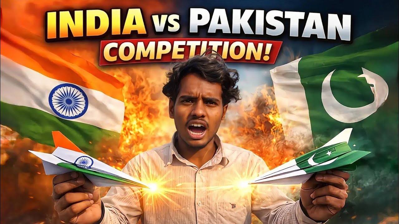 India 🇮🇳 vs Pakistan 🇵🇰 Paper Plane WAR! 😱 Kaun Jeetega?@RKPvideo1
