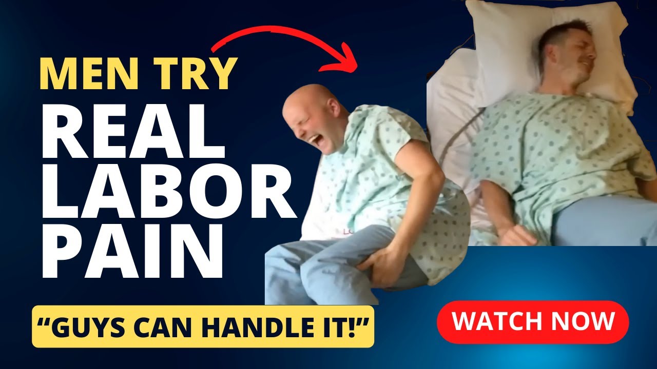 American dad is attached to 'labour simulator' to experience pain of  childbirth