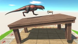 Battle on a moving wooden table - Animal Revolt Battle Simulator