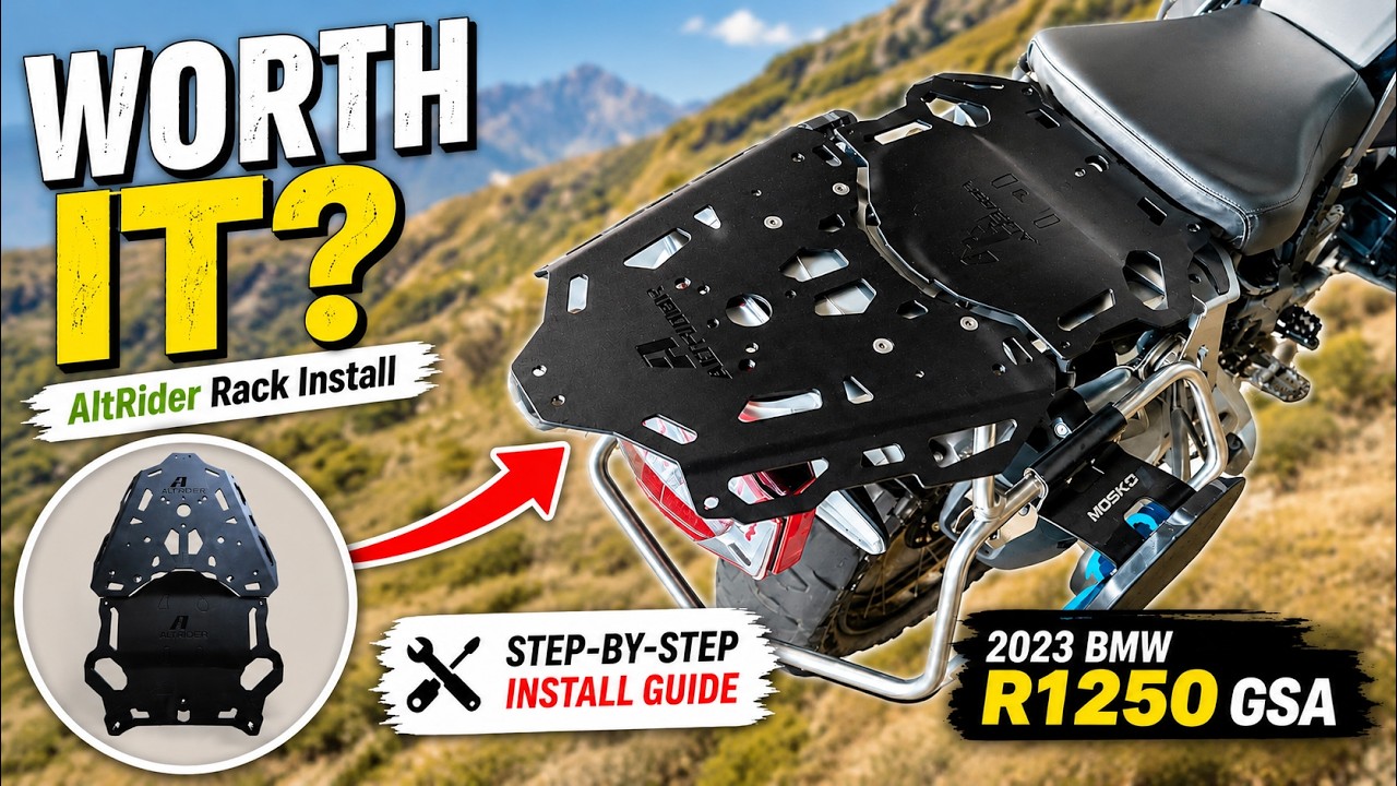 Altrider Rear Pillow Rack Installing an AltRider Pillion & Tail Luggage Rack | BMW R1250 GS ...