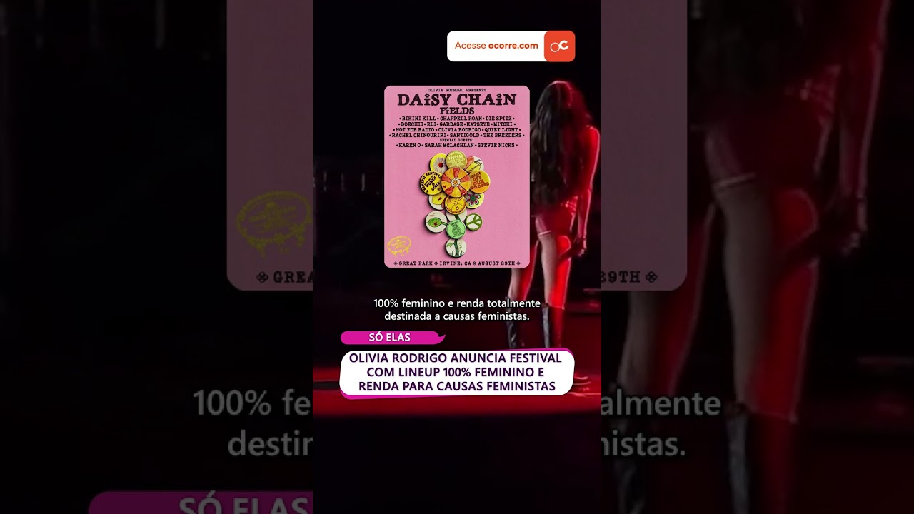 OLIVIA RODRIGO anuncia festival com lineup 100% FEMININO e renda para causas feministas