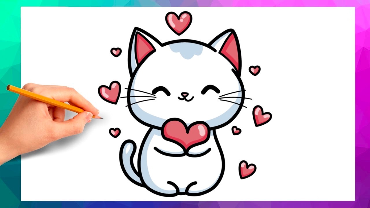 COMO DESENHAR UM GATINHO BEBÊ KAWAII