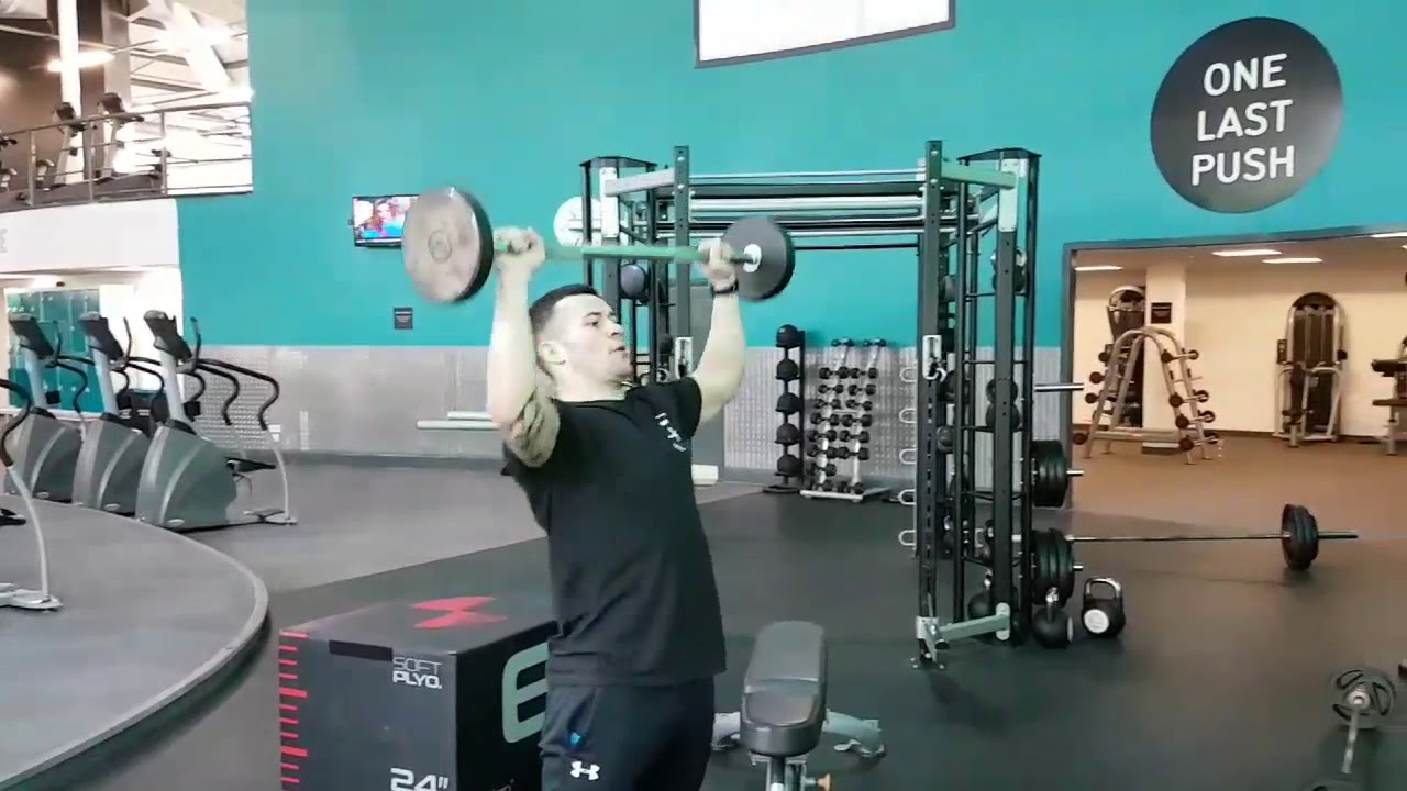 Standing Barbell shoulder press - YouTube