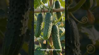 🥒 Fresh Cucumber Farm Harvest | Amazing Green Garden Growth 🌱✨ || #shorts