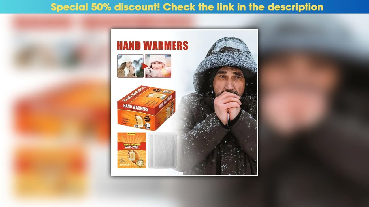 Hot Picks Disposable Hand Warmer Value Pack Adhesive Long Lasting Cold-Proof Winter Abdomen Foot Wa