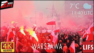 4k POLAND‍️#WALK ~ WARSAW ~ ? 11 LISTOPADA ? ŚWIĘTO NIEPODLEGŁOŚCI ~ 60fps #PrzezPolskę
