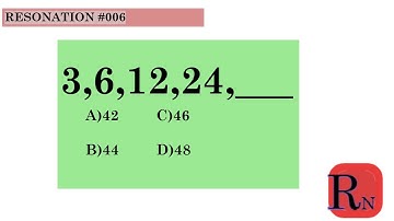 3,6,12,24,___ / MENTAL ABILITY \ REASONING \ NUMBER SERIES \ RESONATION \ #006