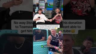 No way Stevewilldoit cancelled his donation to Teamwater after Mrbeast wasnt able to get him