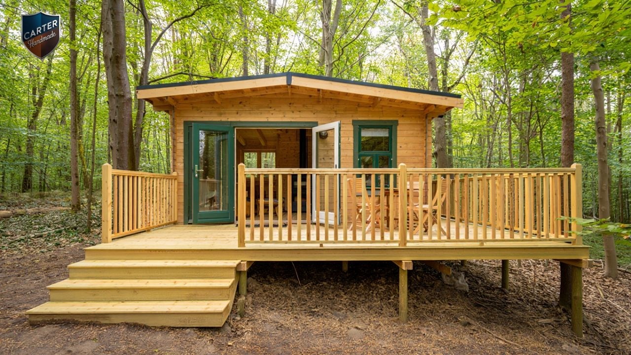 A Couple Hand-Built Fully Equipped Wooden House Deep In The Forest ...