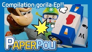 #Special compilation 3 - The selfish gorilla story | Paper POLI [PETOZ] | Robocar Poli Special