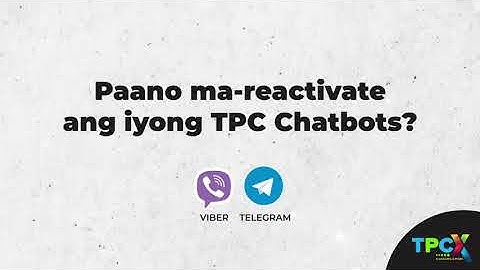 How To Reactivate TPC Chatbots