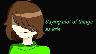 Saying a lot of things as kris (warning: lazy drawing)