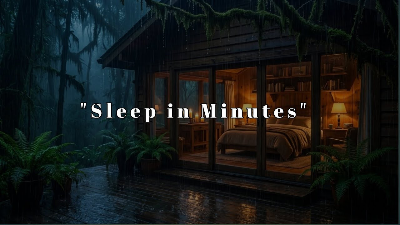 🔴 Peaceful Rain Sounds | Gentle Night Rain to Sleep FAST  Rainy Forest Cabin Ambience for Deep Sleep