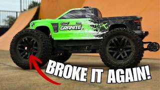 I Broke My Arrma Granite 3S… Again! (Skatepark Bash)