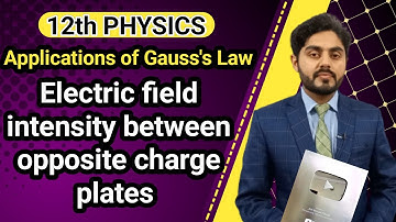 Application of gauss law class 12 | Electric field intensity between opposite charge plates class 12