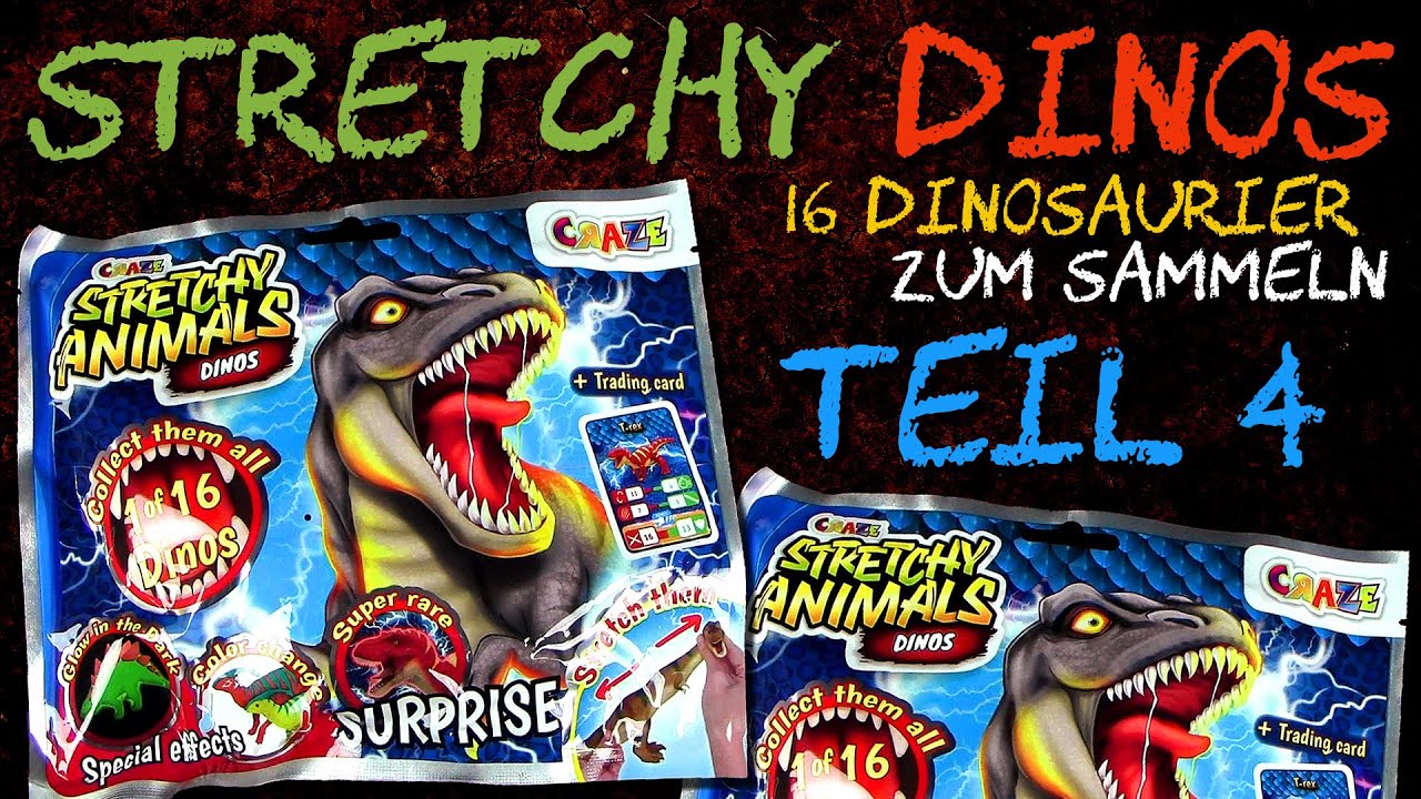 CRAZE Stretchy Animals Dinos - Figurine élastique Dinosaure, Jouet