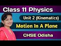 Class 11 Physics Kinematics ||Motion In A Plane ||CHSE Odisha