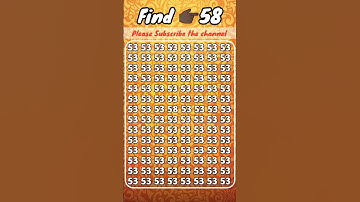 find the odd number | find 58 | IQ | #iq #iqacademy #shorts #shortvideo #iqtest #iqtes #puzzle #quiz