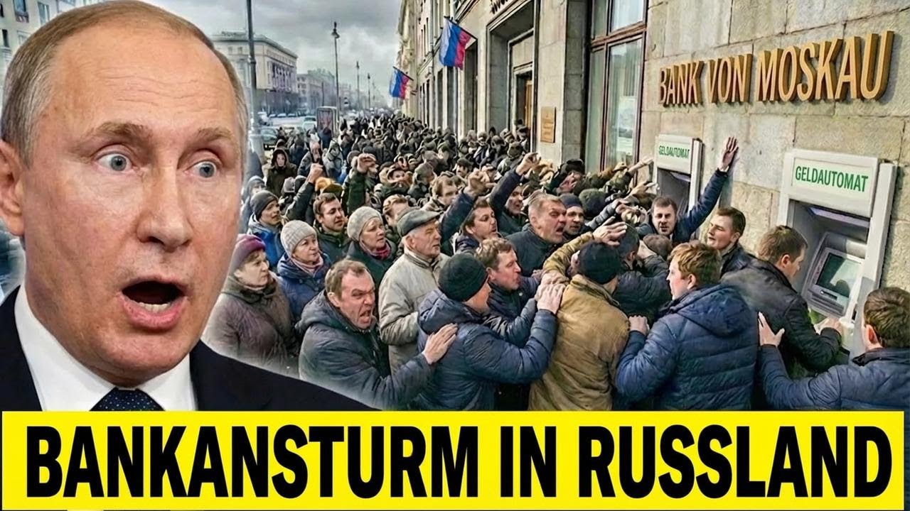 Banken-Kollaps in Moskau: Russen heben in Panik Milliarden ab!