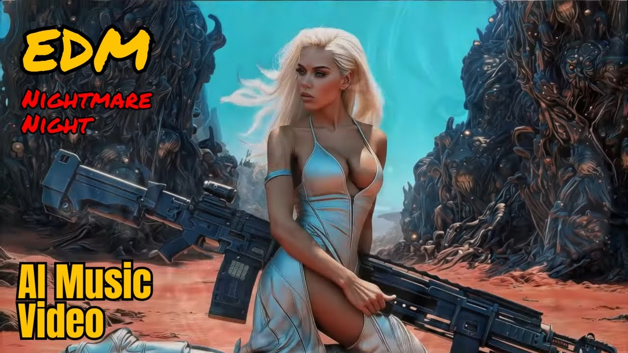 AI GIRL Sings Nightmare Night - EDM AI Music Video