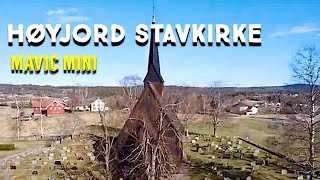 Høyjord Stavkirke, Andebu, Sandefjord, Norway Flying With Mavic Mini