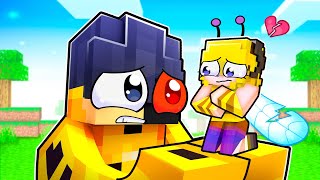 Protecting A Baby Bee In Minecraft