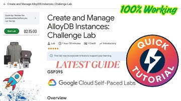 Create and Manage AlloyDB Instances: Challenge Lab #GSP395
