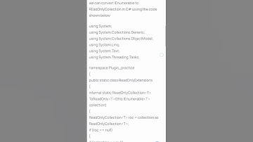 How To Convert IEnumerable To ReadOnlyCollection In C#
