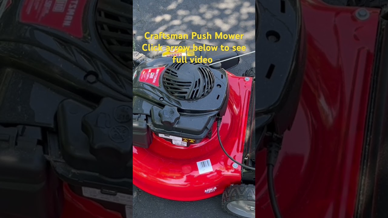 Газонокосилка Craftsman Push Нажмите на стрелку, чтобы посмотреть полное видео