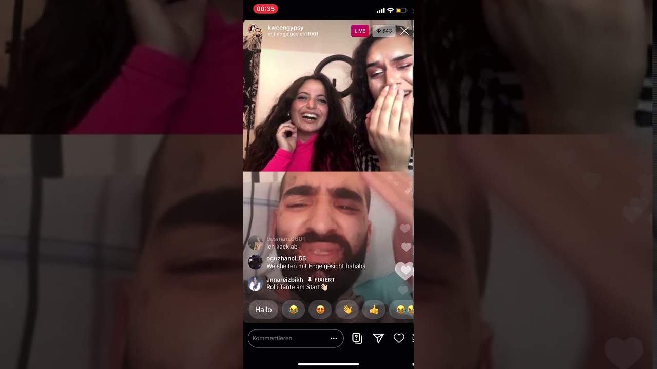 Engelsgesicht gegen Transe und ihrer Freundin