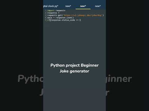 Random Joke Generator | Python Beginner project | Python projects #python #shorts #project #coding