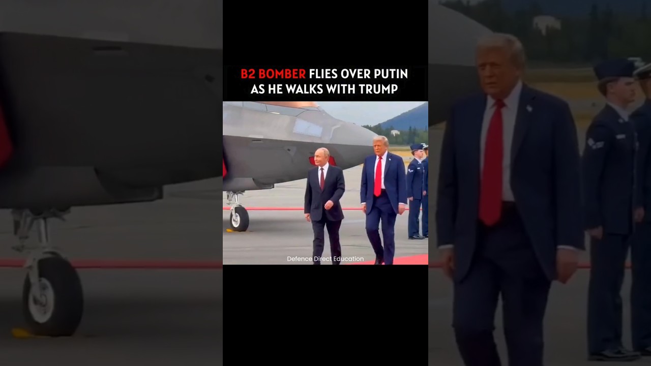 B-2 Bomber Flies Over Trump-Putin Meeting in Alaska