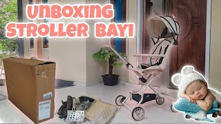 UNBOXING STROLLER BAYI | ALHAMDULILAH DAPET HADIAH STROLLER DARI BUDE | @senoaprillio