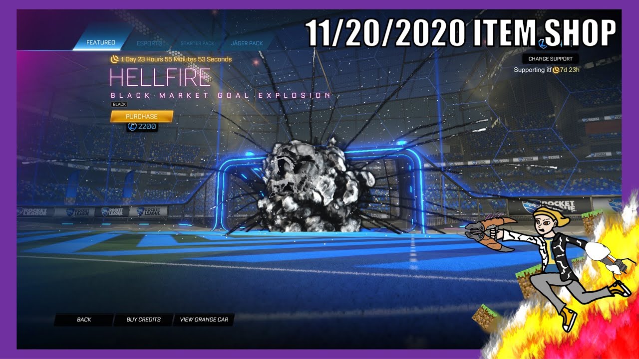*Black Market* Black Hellfire Goal Explosion! | Rocket League Item Shop ...