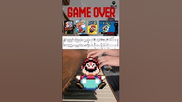 I play GAME OVER music from classic Super Mario games on piano #piano #cover #mario #music #nintendo