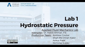 Fluid Mechanics Lab # 1 - Hydrostatic Pressure