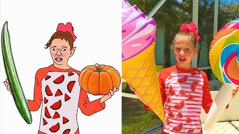 Nastya and her example of good behaviour Drawing Meme | Like Nastya