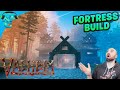 VALHEIM - Massive Viking Fortress Build -  The Fortress in the Forest!