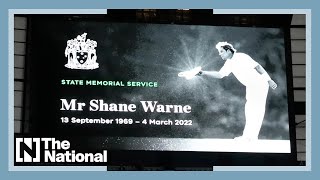 Shane Warne's children pay emotional tributes to their father at public memorial